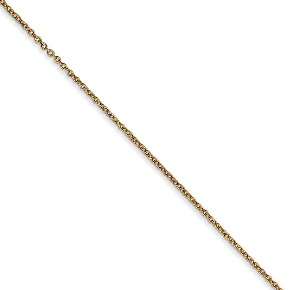 14k Yellow Gold 14mm Textured Hollow Starfish Necklace