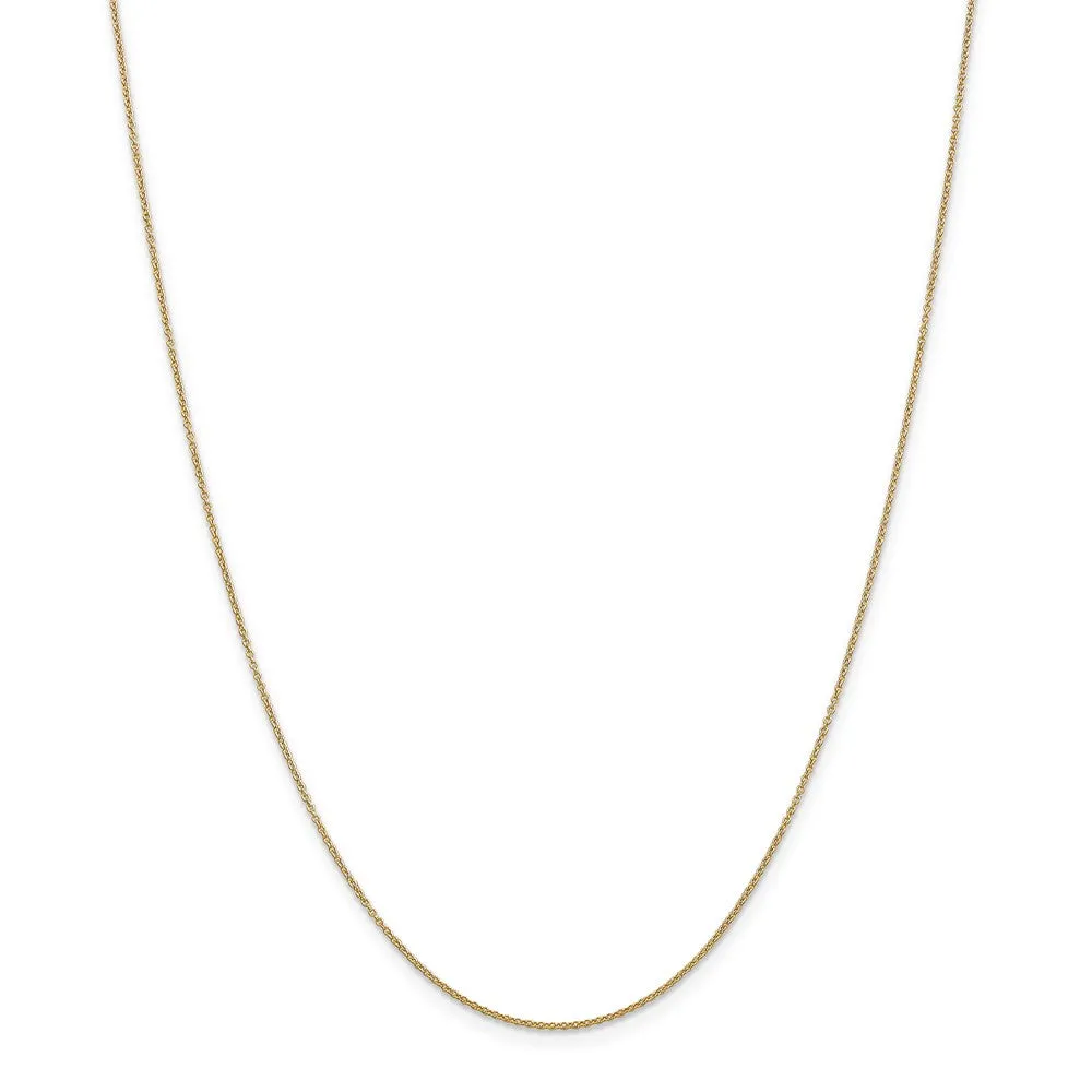 14k Yellow Gold Textured Peace Sign (16mm) Necklace