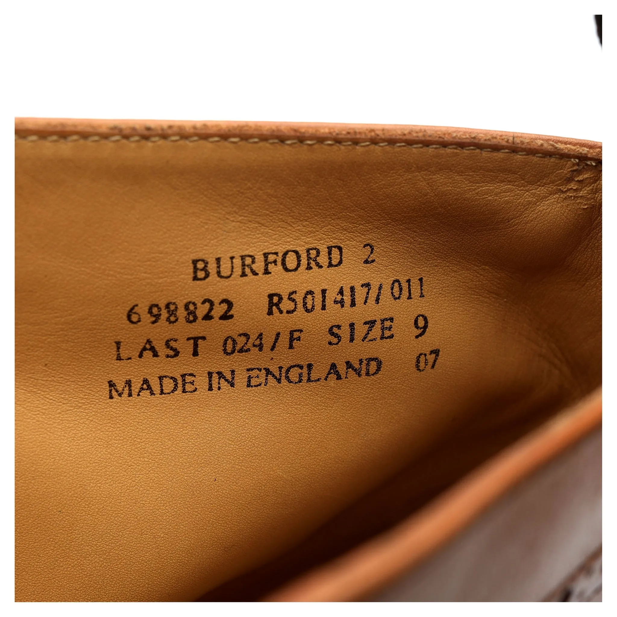 1880 'Burford 2' Tan Brown Leather Brogue Boots UK 9 F