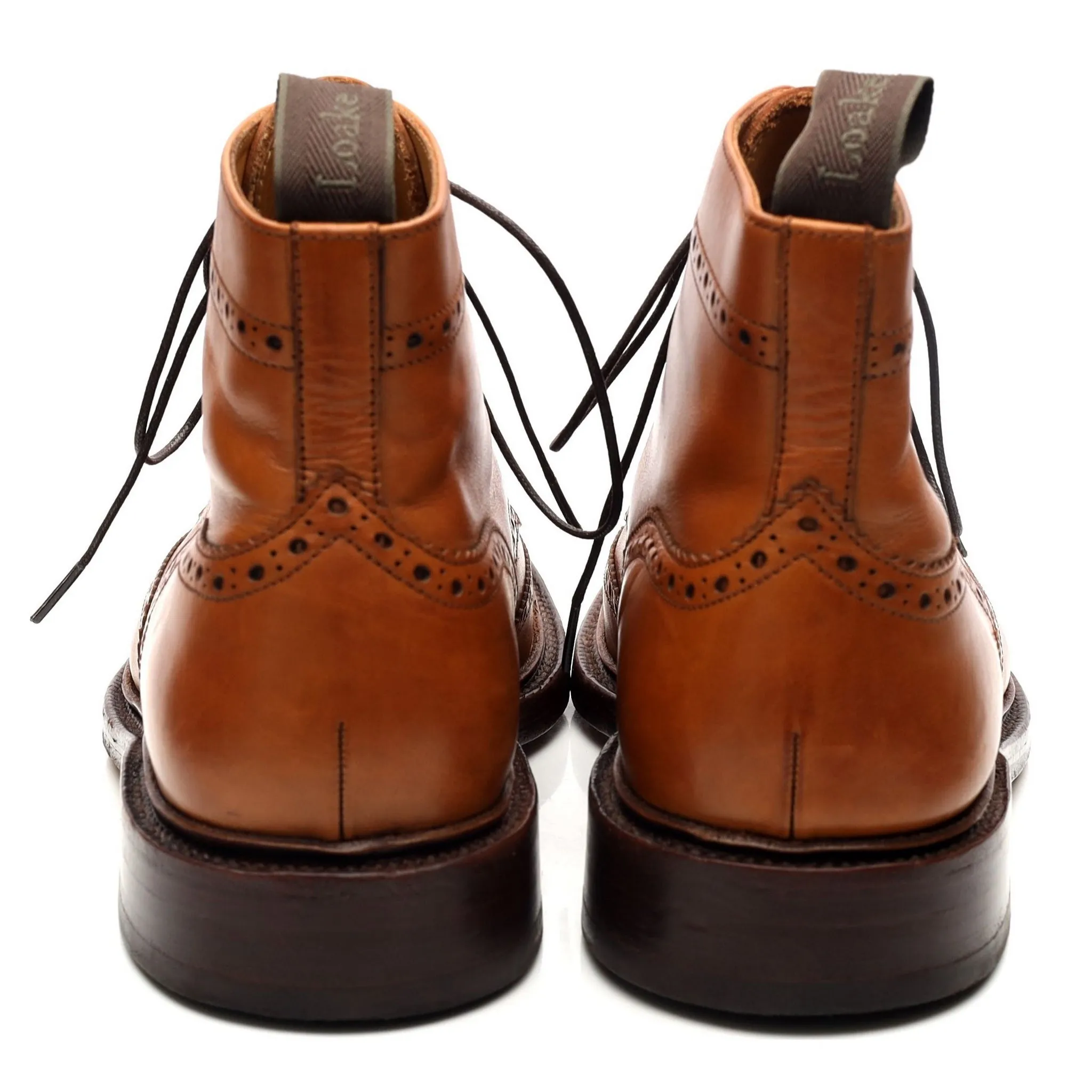 1880 'Burford 2' Tan Brown Leather Brogue Boots UK 9 F