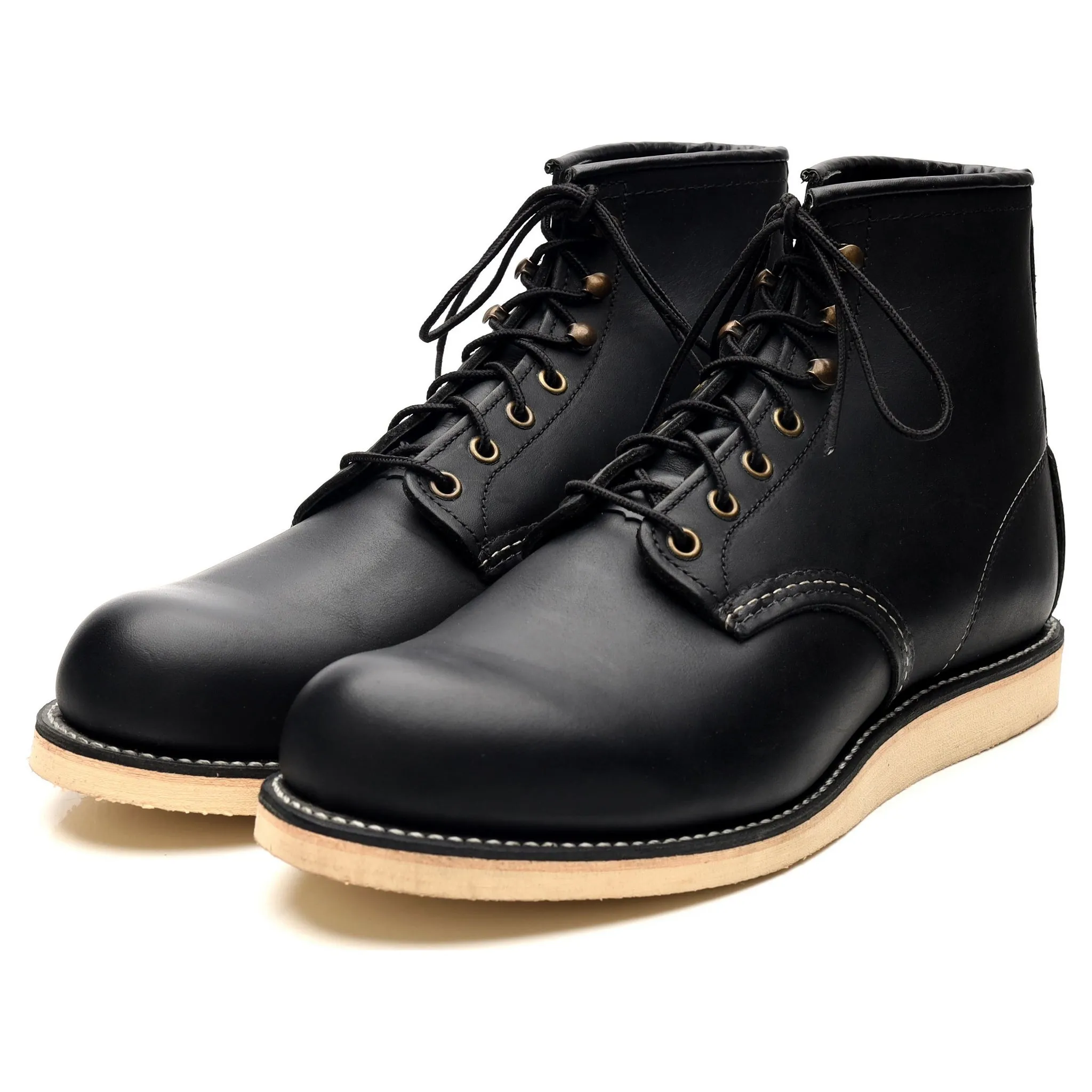 '2951' Black Leather Rover Boots UK 9.5 US 10.5