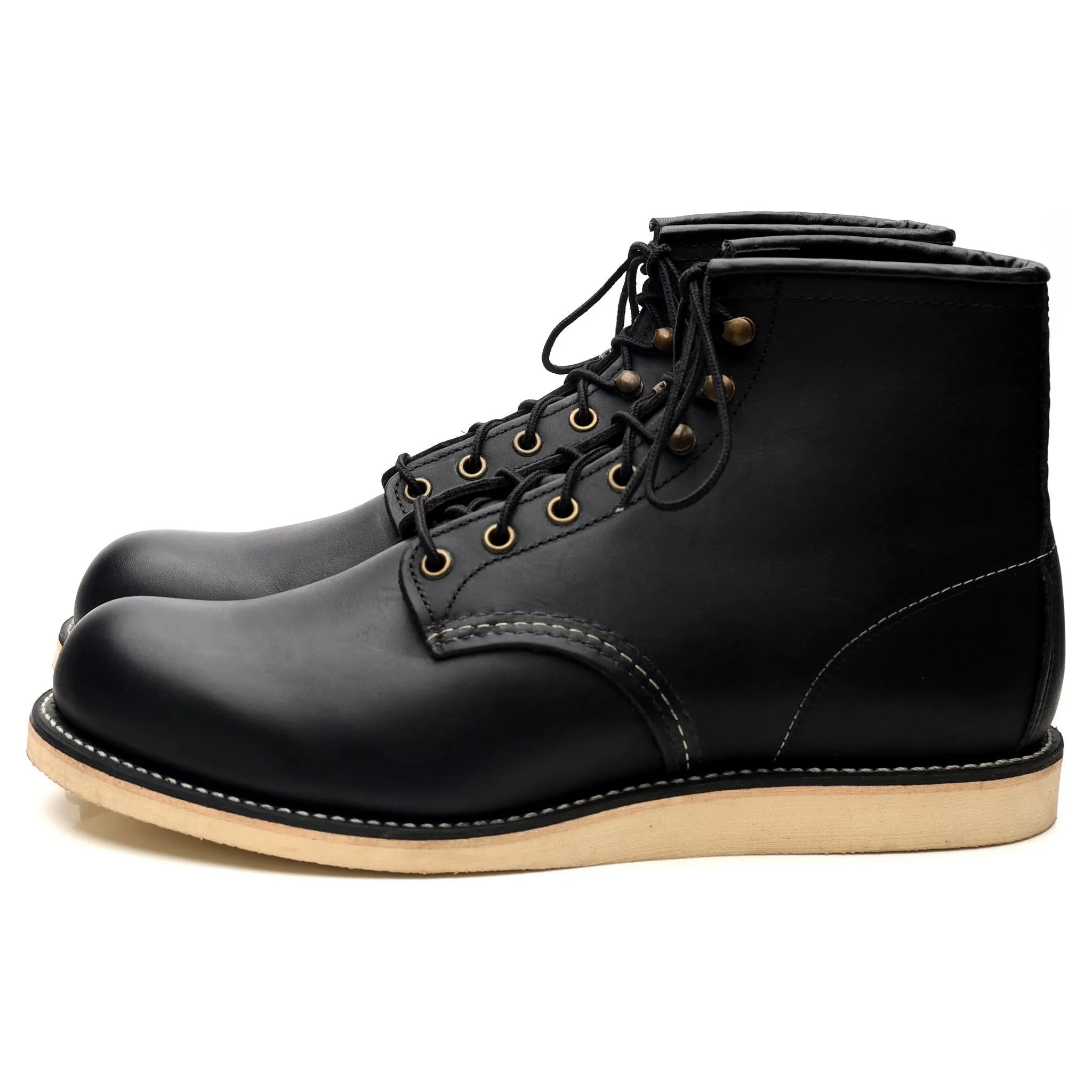 '2951' Black Leather Rover Boots UK 9.5 US 10.5