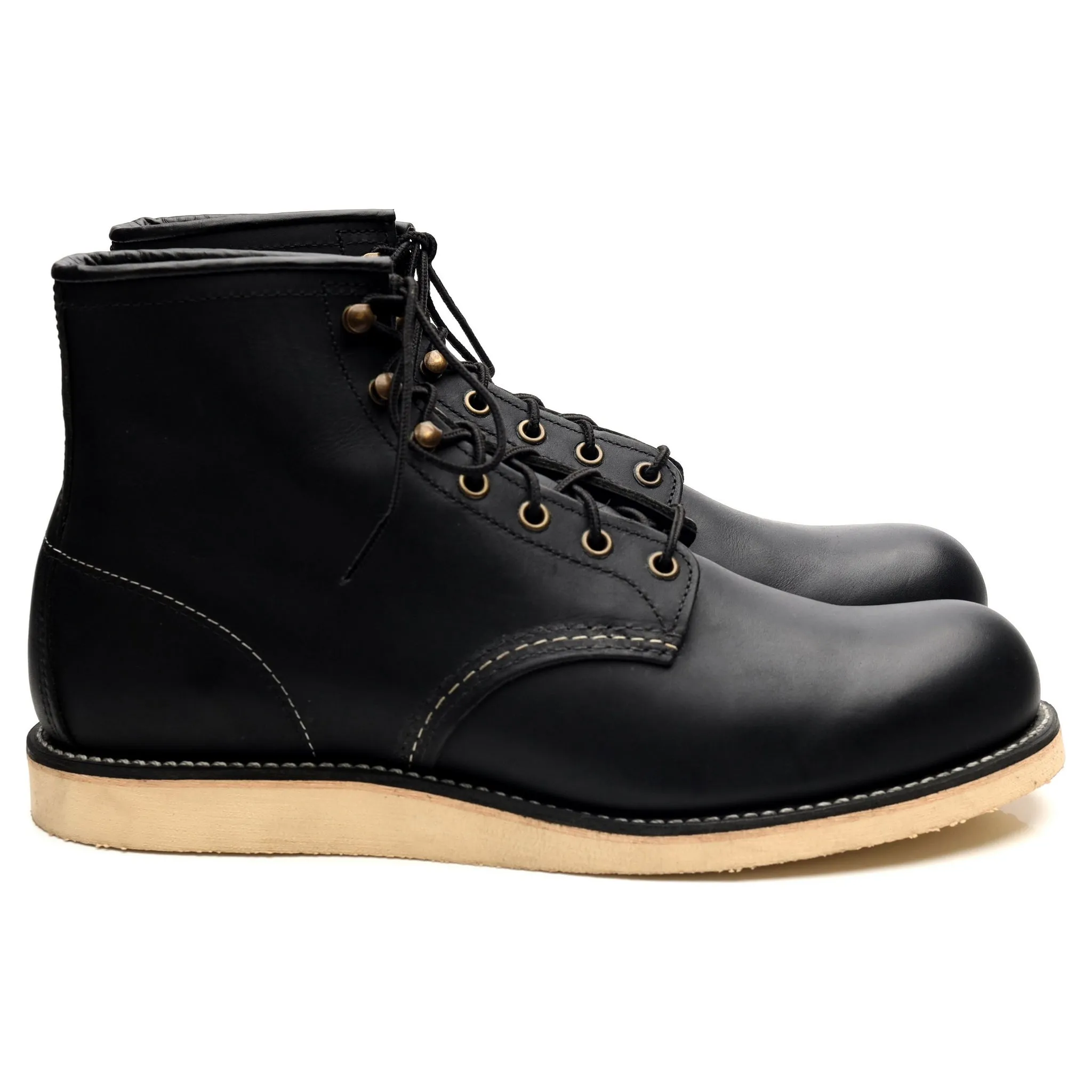 '2951' Black Leather Rover Boots UK 9.5 US 10.5