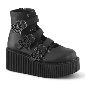 3 Inch Platform CREEPER-260 Black Pu