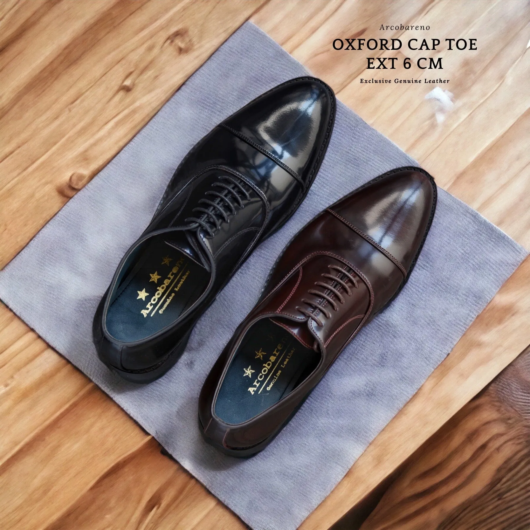 502-1 EXT 6 CM Oxford Cap Toe Burgundy