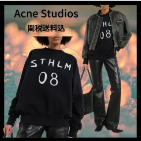 Acne Studios  |Long Sleeves Cotton Hoodies & Sweatshirts