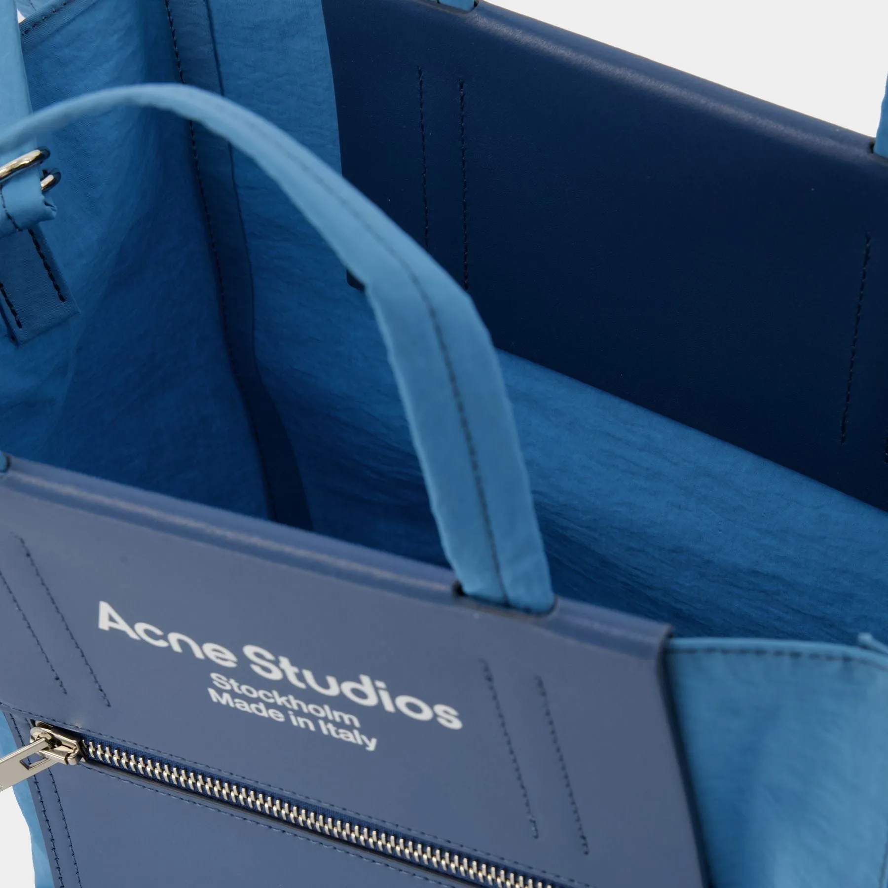 Acne Studios  Tote Bag - Acne Studios -  Blue Poudré/Blue - Leather