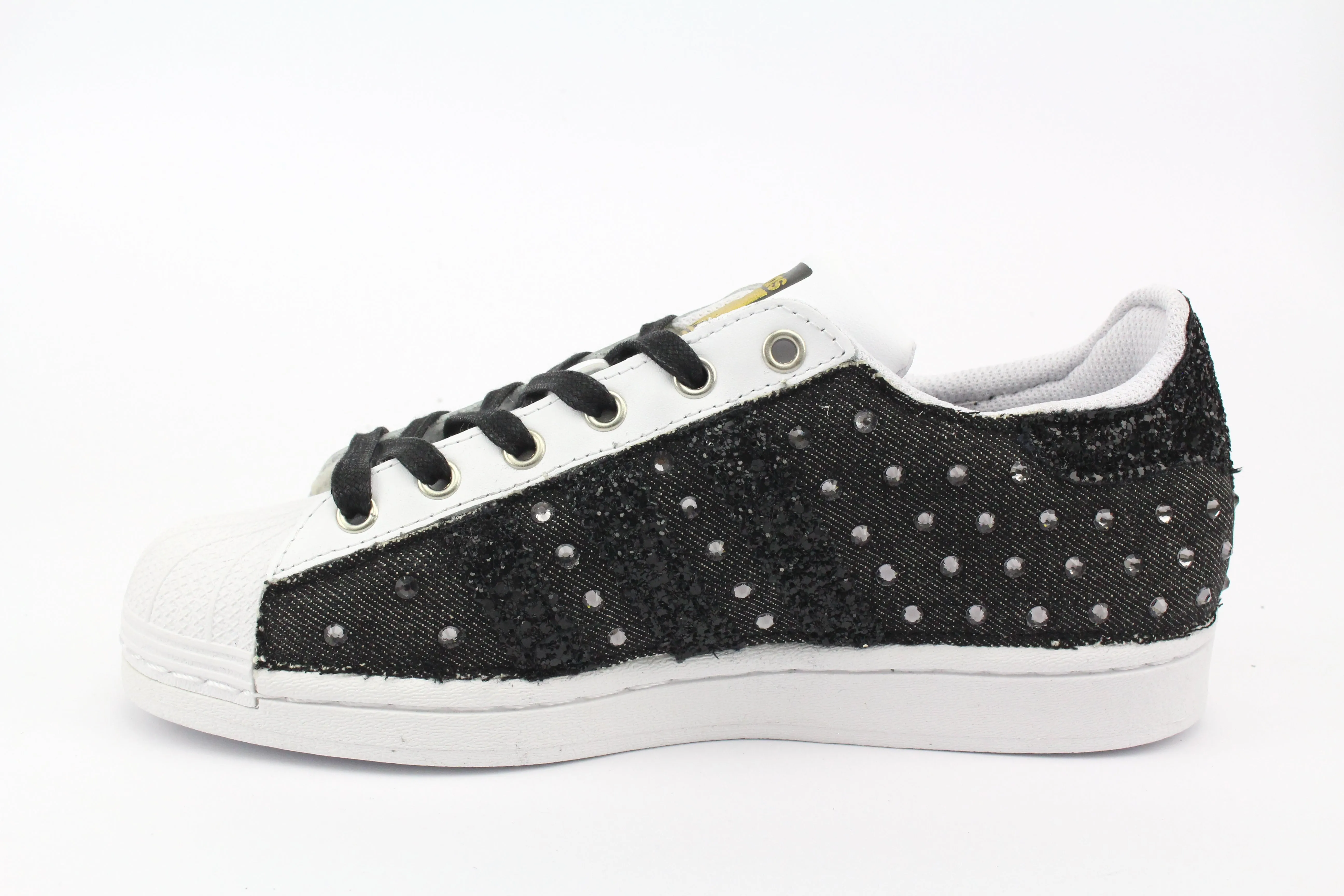 Adidas Superstar Black Jeans & Strass Termo