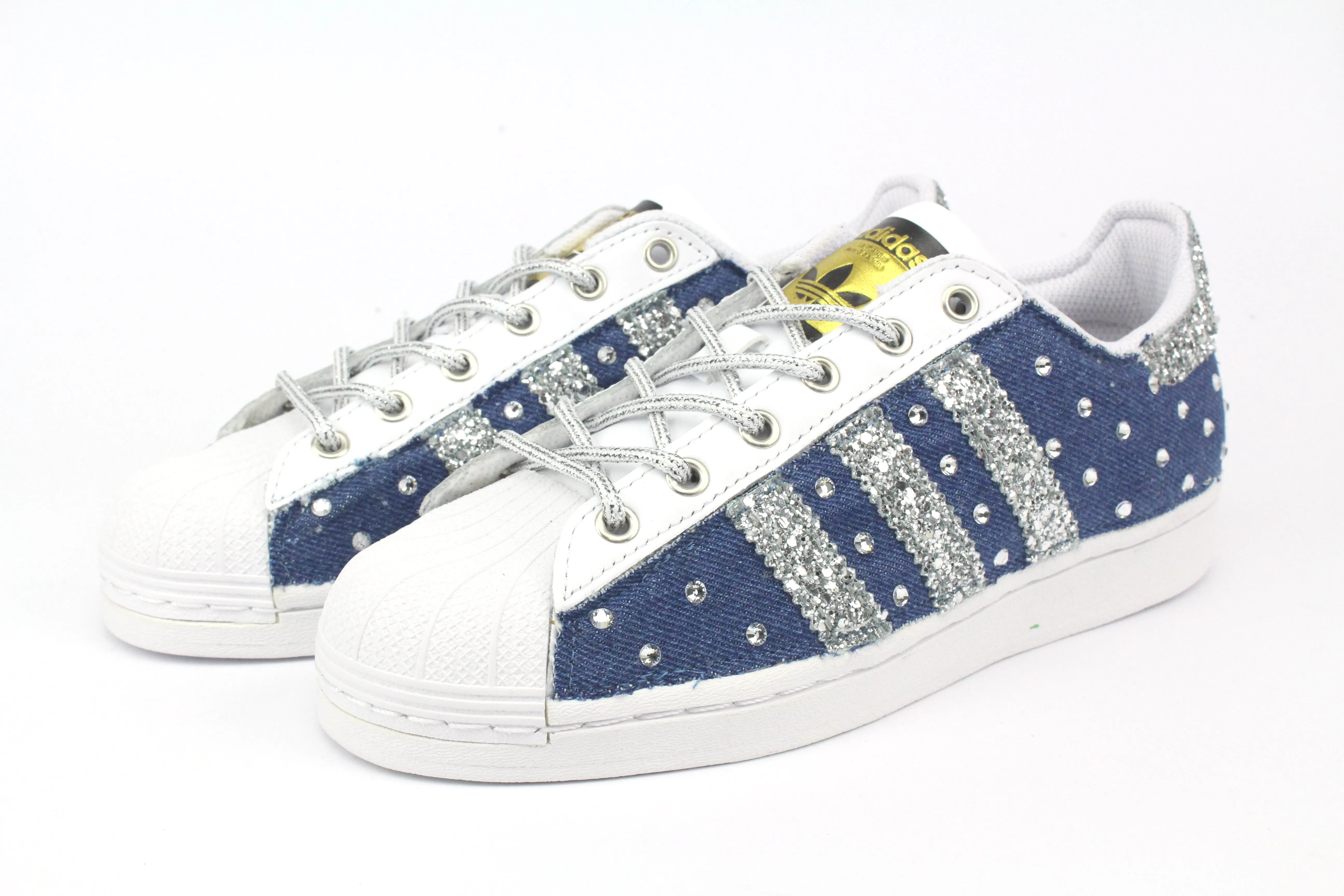 Adidas Superstar Denim Jeans & Strass Termo