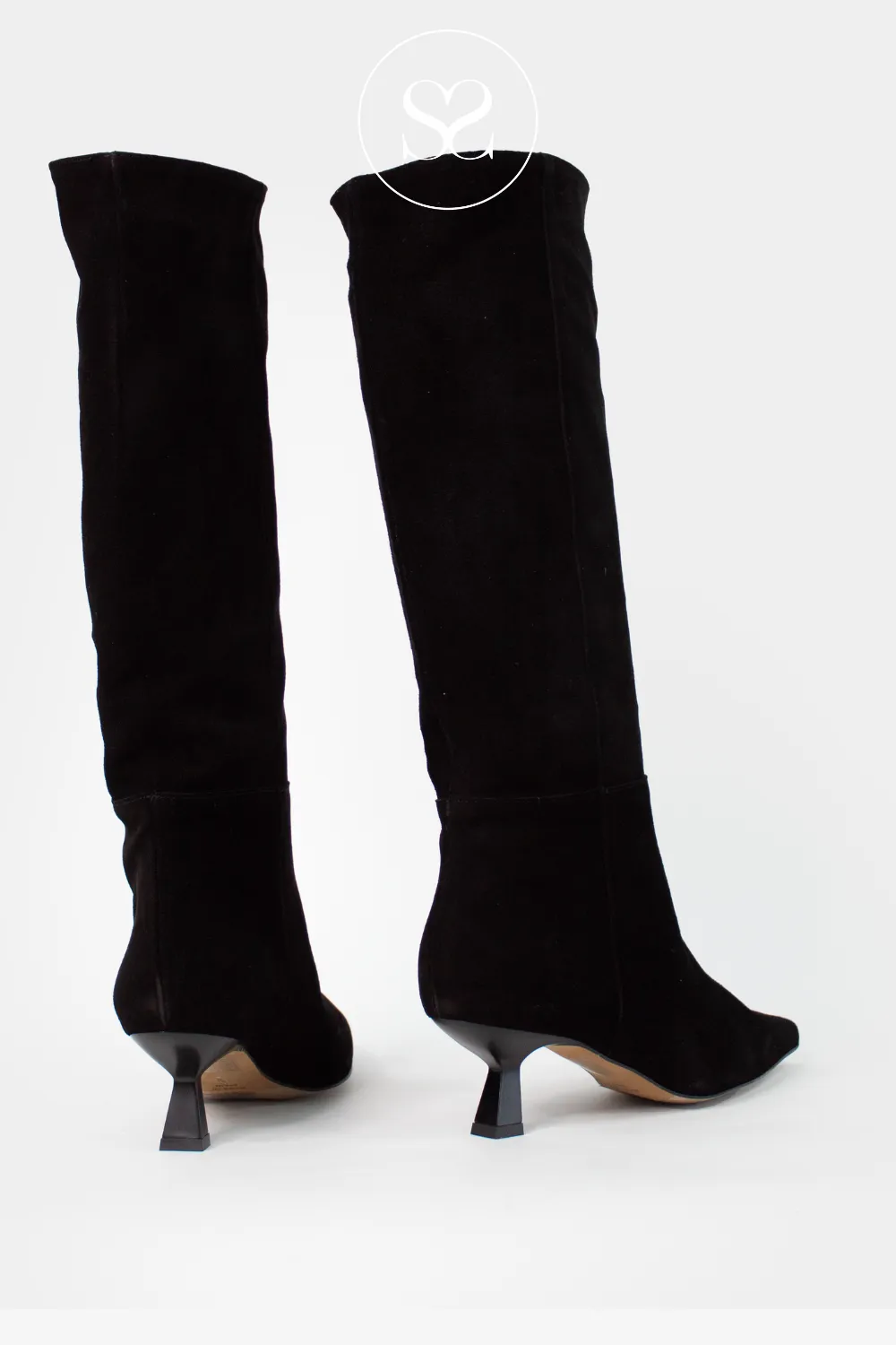 ANGEL ALARCON 24545 BLACK SLOUCH STYLE KNEE HIGH BOOTS