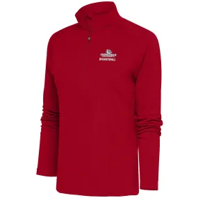 Antigua  Gonzaga Bulldogs Women's Red Basketball Tribute Half-Zip Pullover Top