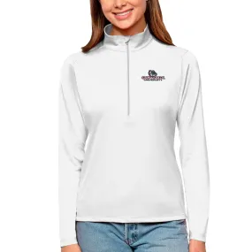 Antigua Gonzaga Bulldogs Women's White Tribute Quarter-Zip Pullover Top