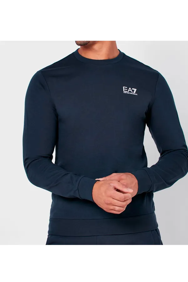 Armani EA7 ID Logo Sweatshirt Navy