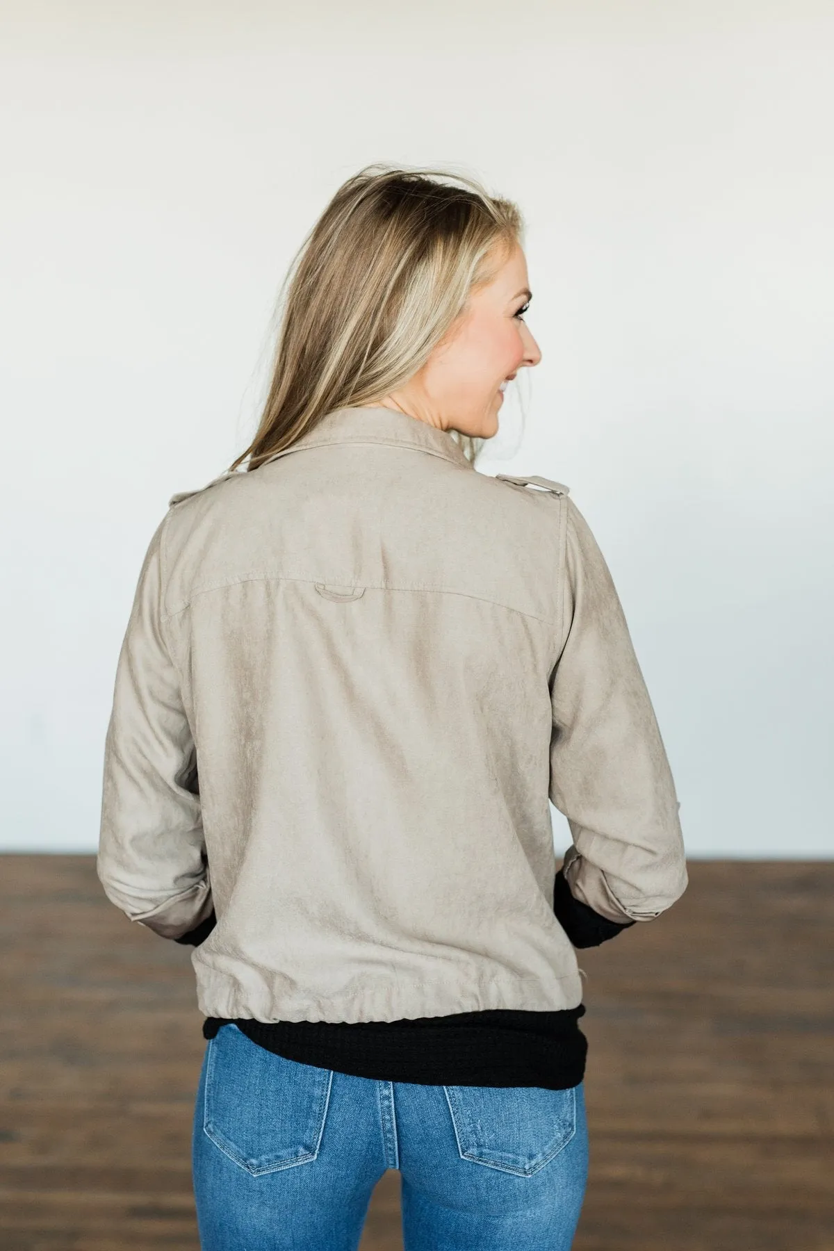 Around The World Lightweight Jacket- Light Taupe