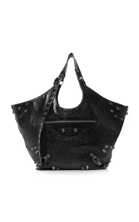 Balenciaga Monaco Chain Crushed Leather Tote bag