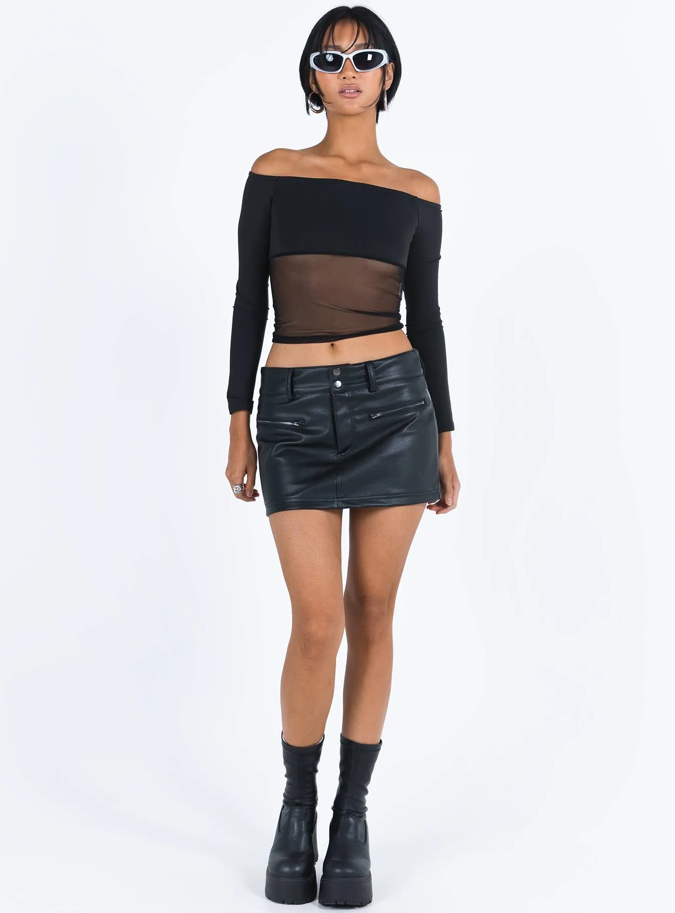 Bazley Faux Leather Mini Skirt