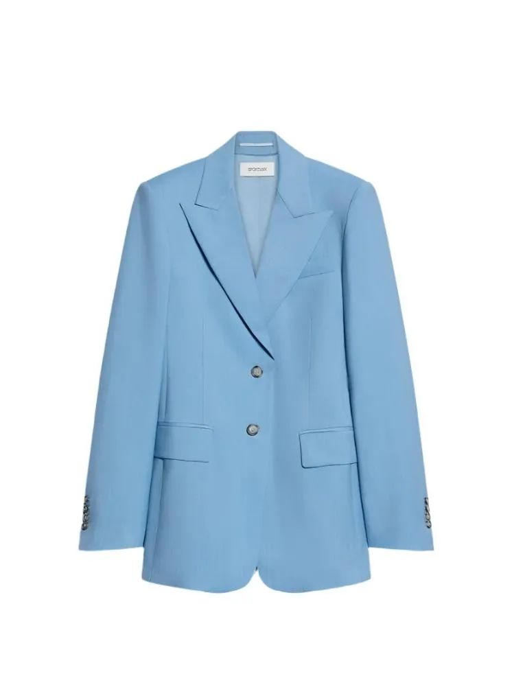 BENARES wool blazer, sky blue