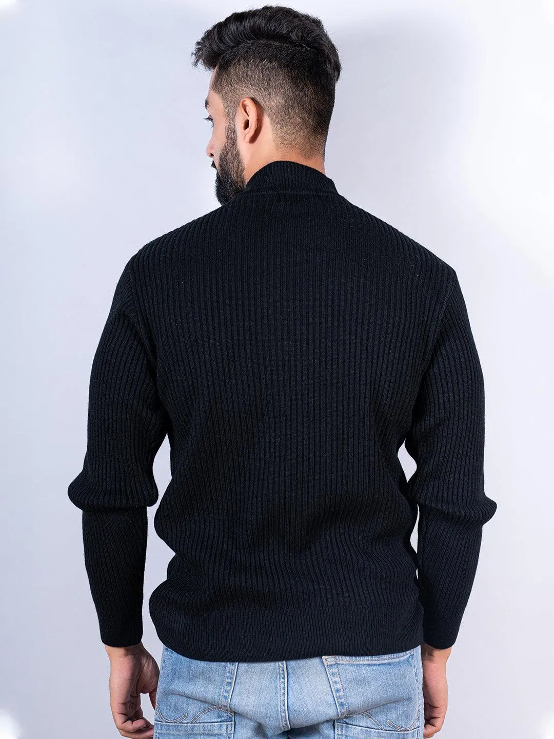 Black Color Turtle Neck Men's Sweater