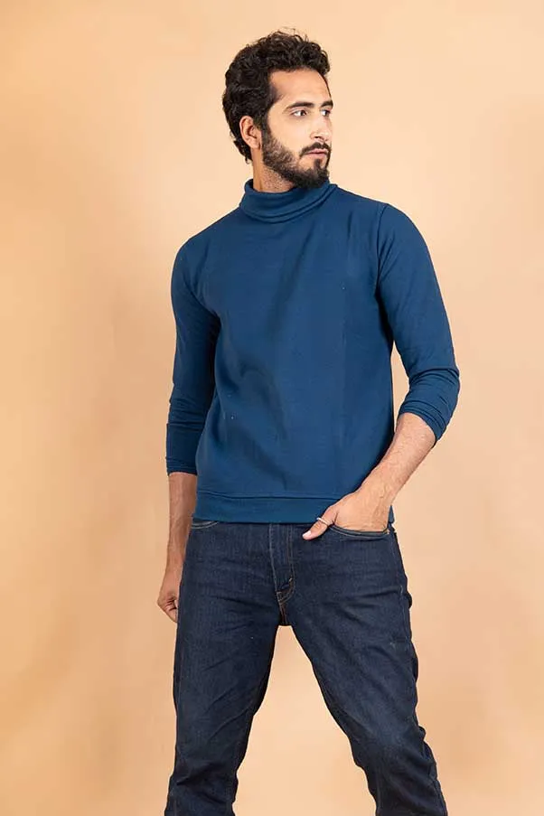 Blue Turtle Neck Sweater