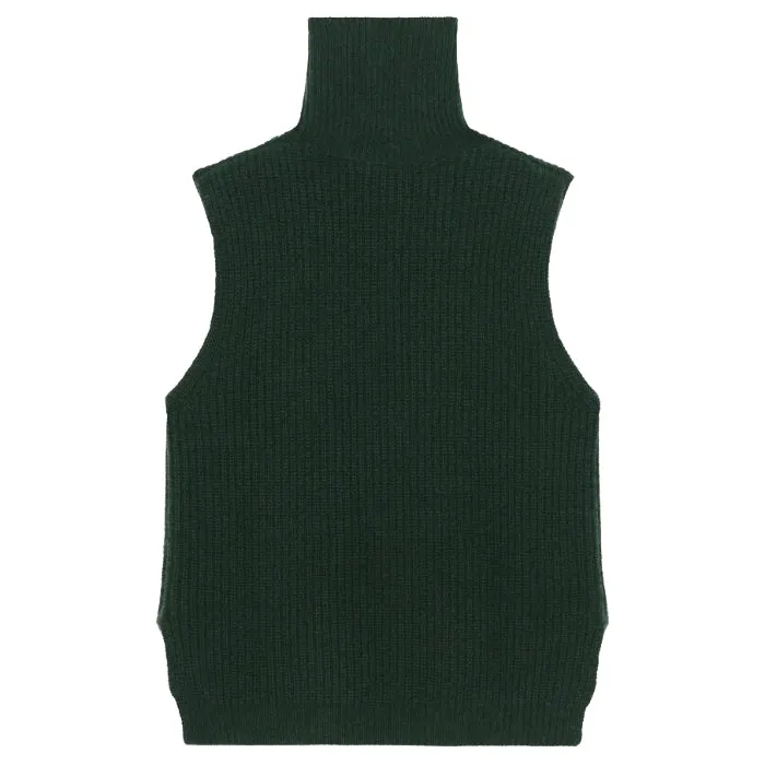 Bonpoint Woman Verbier Turtleneck Vest Thunder Green