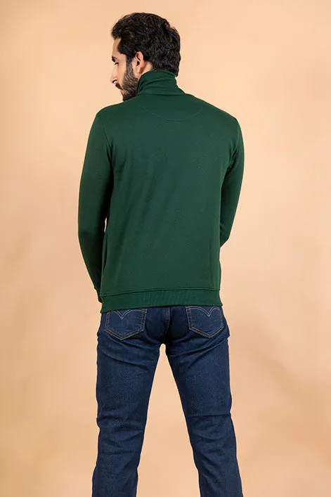 Bottle Green Turtleneck Sweater