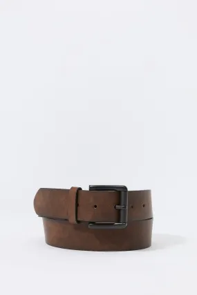 Brown Faux Leather Belt