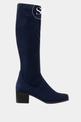 CAPRICE 9-25506-41 NAVY STRETCH KNEE HIGH BOOTS