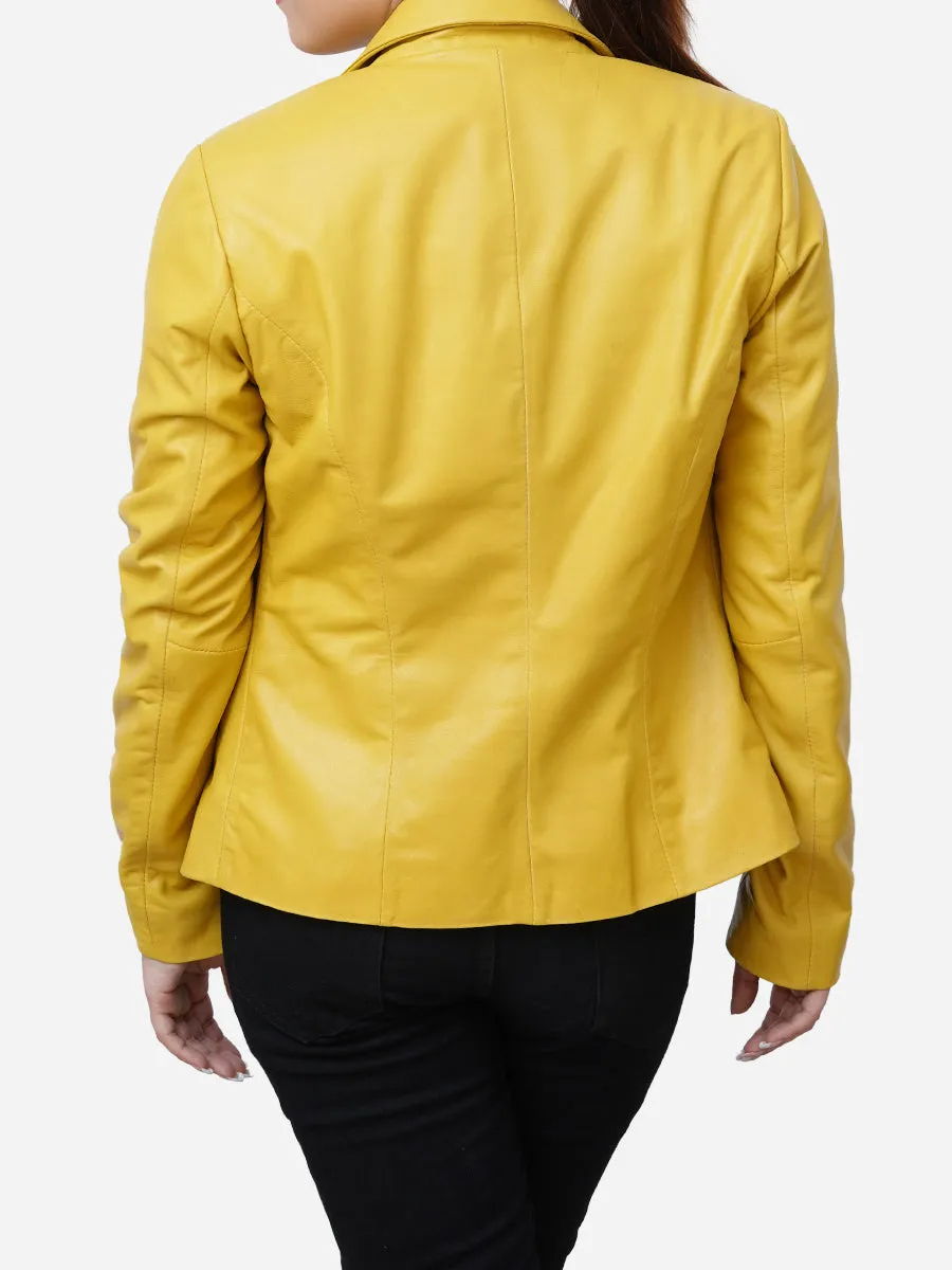 Catherine Fitted Lemon Yellow Blazer