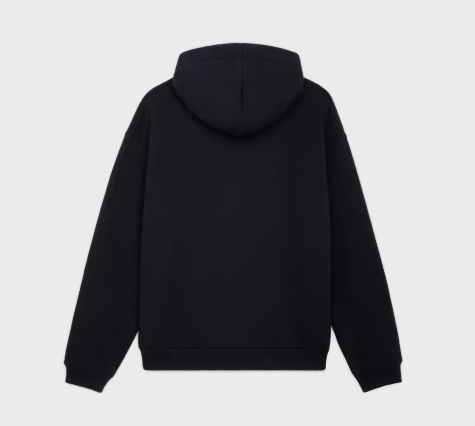 CELINE  |Loose hooded sweatshirt in cotton fleece