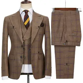 Cennes 100% wool Premium Quality 3-Piece Suit