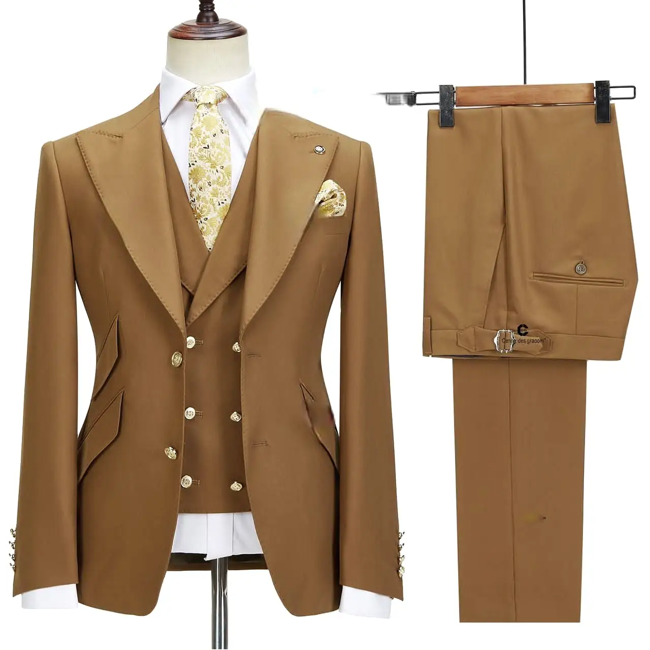 Cennes 100% wool Premium Quality 3-Piece Suit