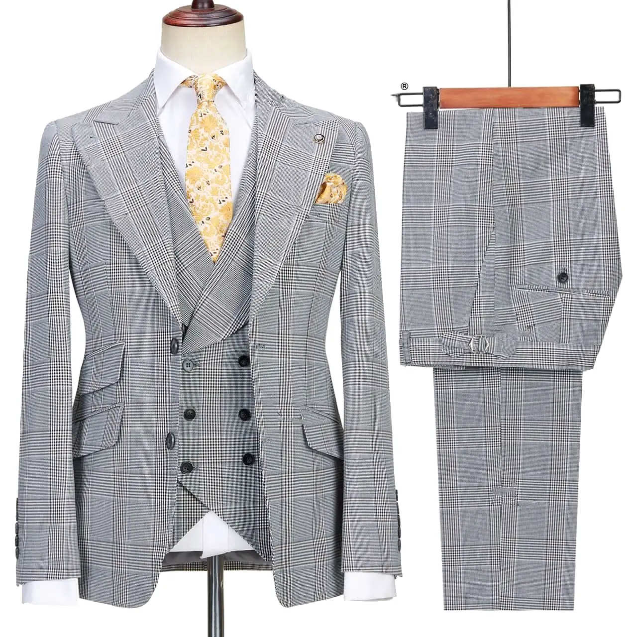 Cennes 100% wool Premium Quality 3-Piece Suit