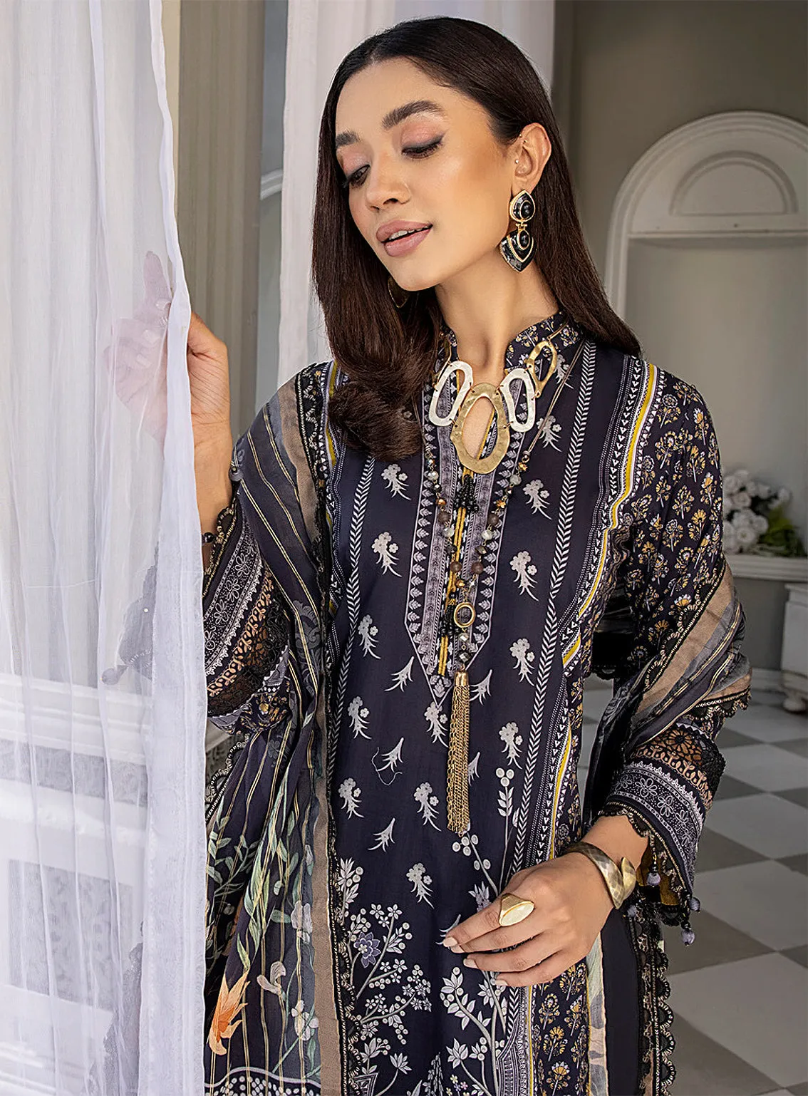 Colors By Al Zohaib Printed Lawn Unstitched 3 Piece Suit - AZ24CP 05