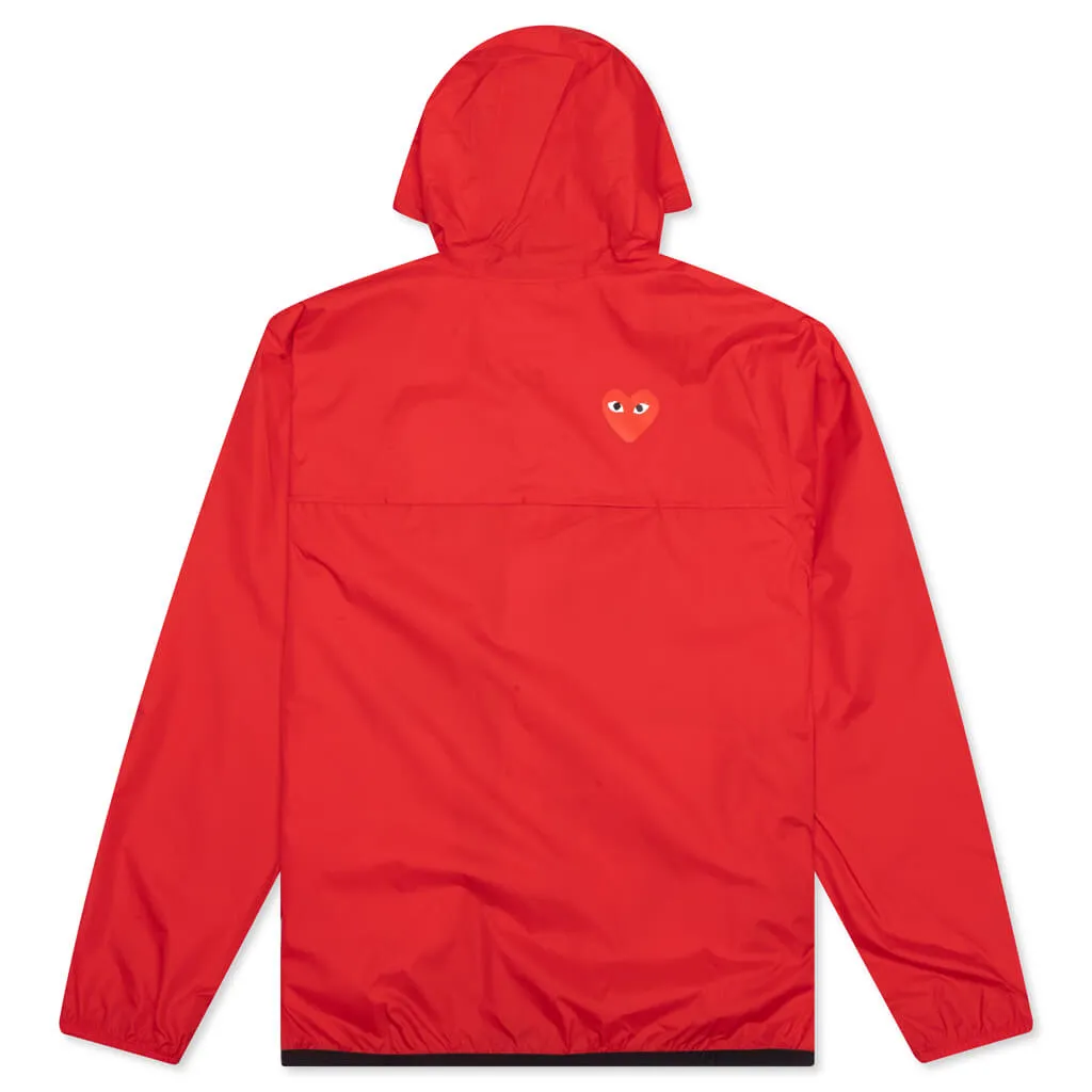 Comme Des Garcons PLAY x K-Way Le Vrai Zip Jacket - Red