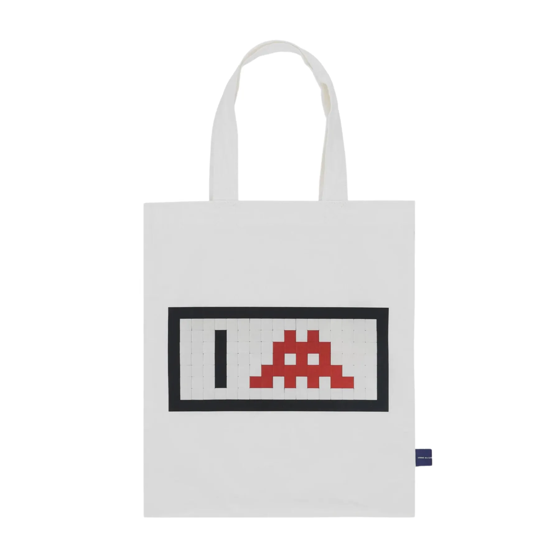 COMME des GARONS SHIRT x Invader Cotton Tote Bag - White