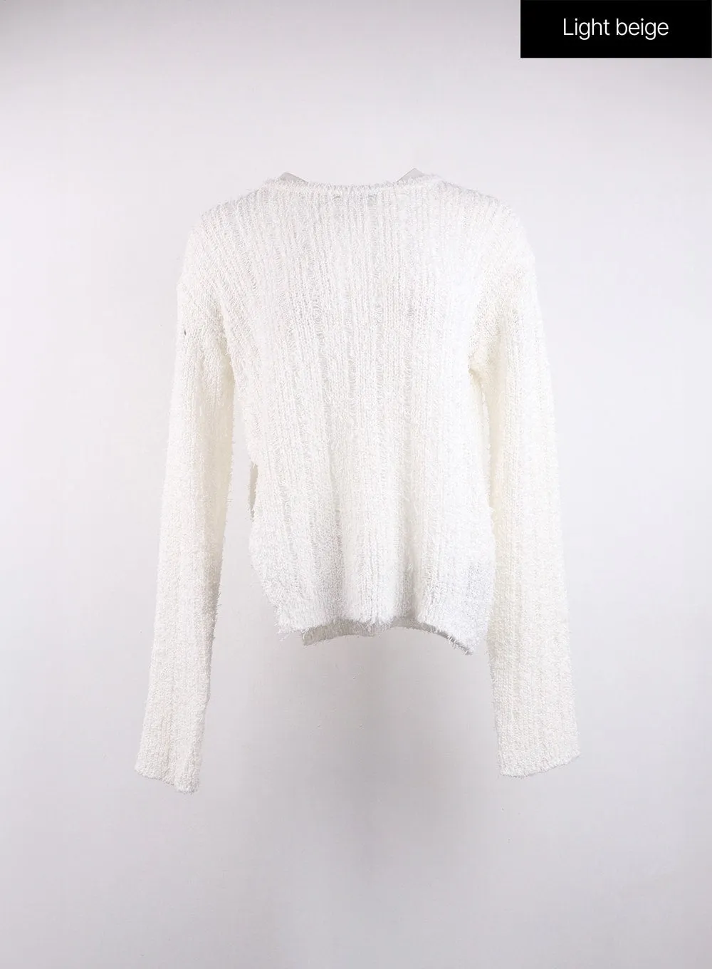 Cozy Knitted Long Sleeve Round Neck Top CJ419