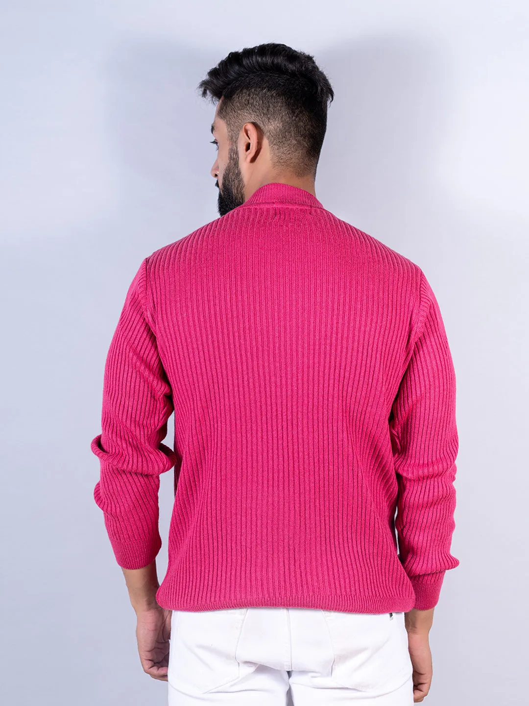 Dark Pink Color Turtle Neck Sweater