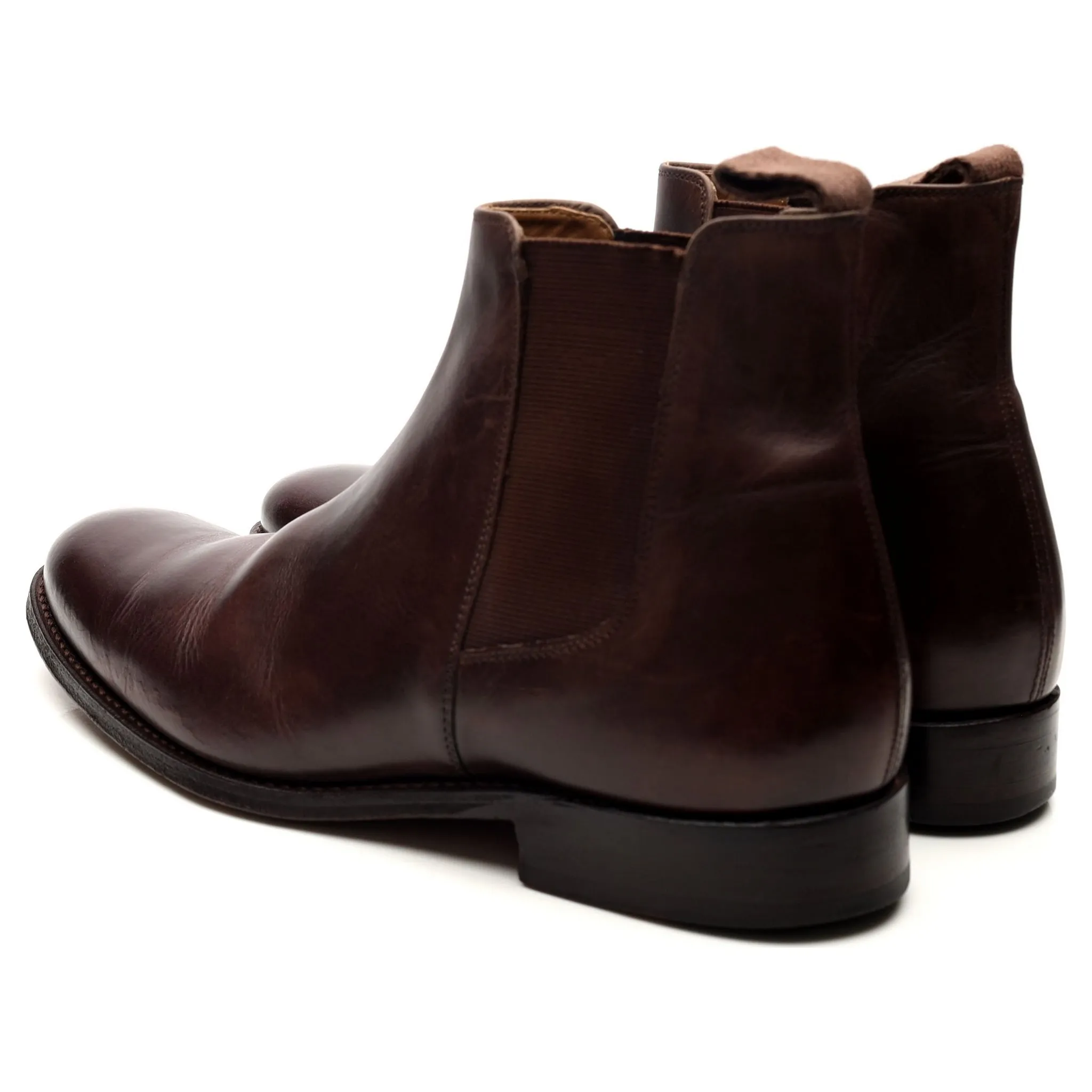 'Declan' Dark Brown Leather Chelsea Boots UK 7 F