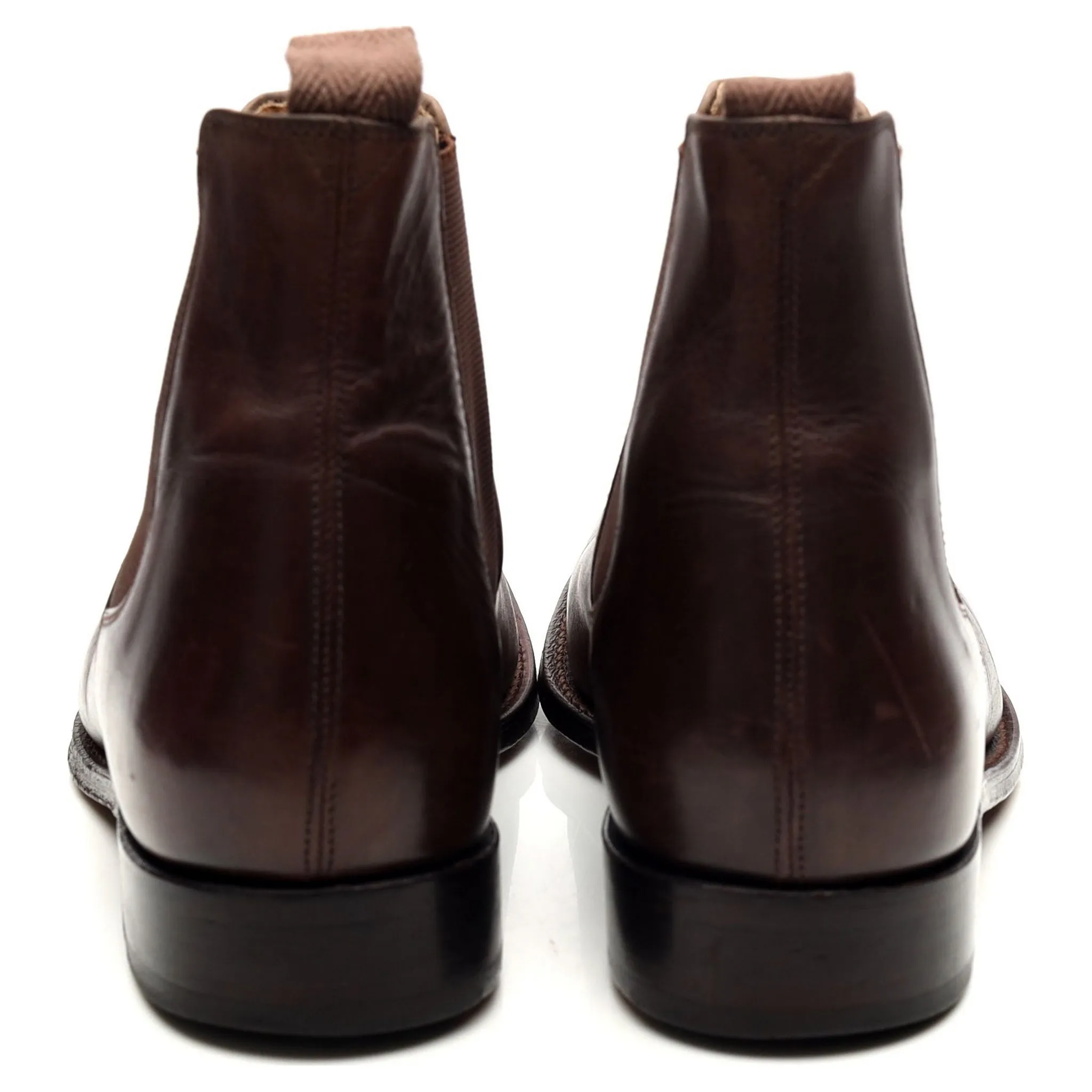 'Declan' Dark Brown Leather Chelsea Boots UK 7 F