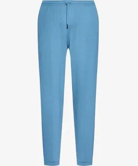 Derek Rose Mens Blue Basel tapered-leg relaxed-fit stretch-jersey pyjama trousers