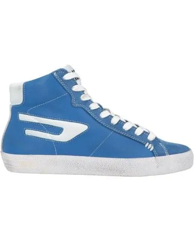 Diesel Y02741Pr663 Mens Leroji Mid Sneakers Blue And White