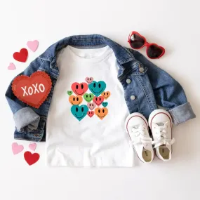 Distressed Smiley Hearts S/S T-Shirt