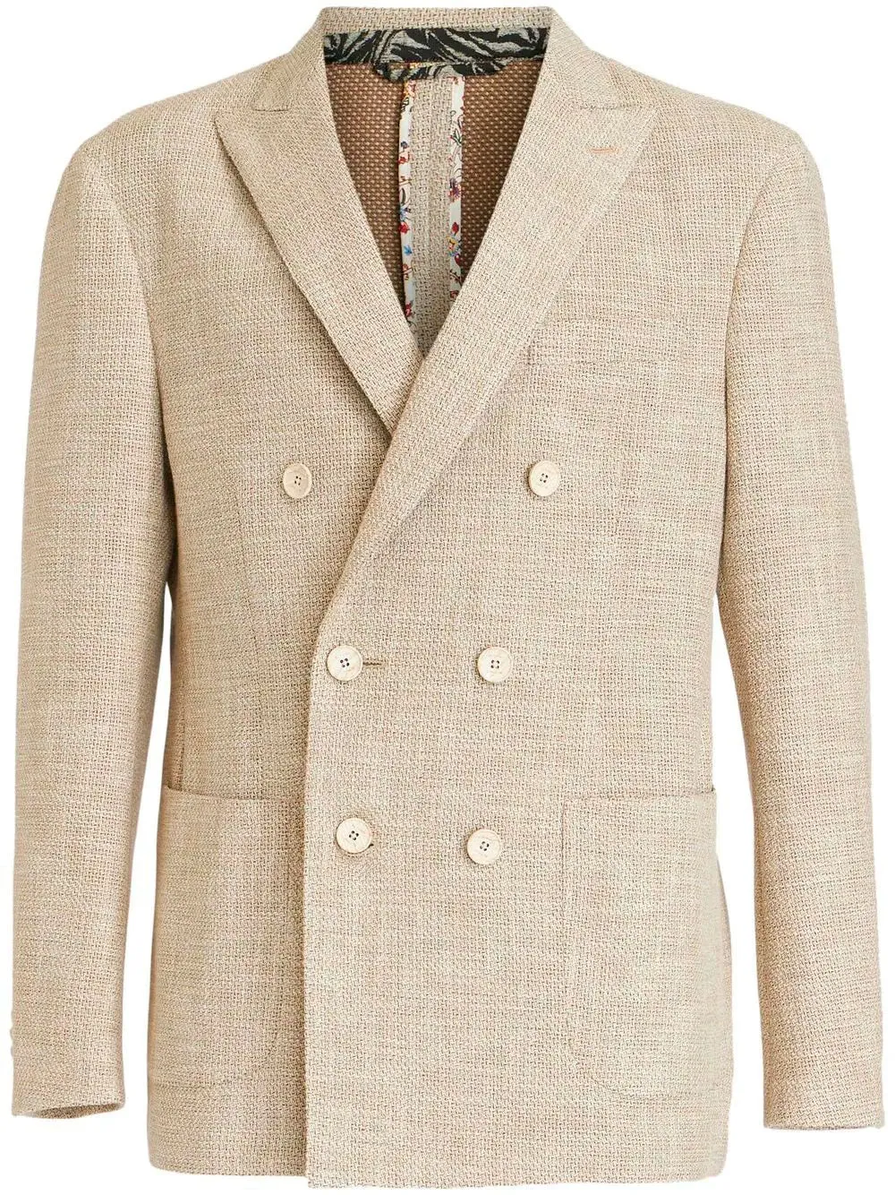 Double-breasted peak-lapel blazer