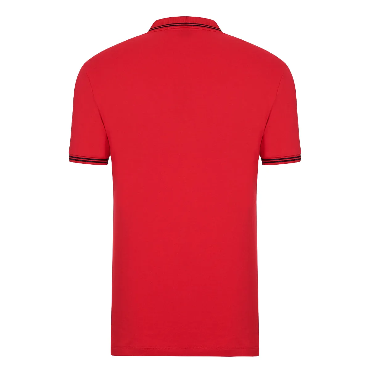 Emporio Armani - Cotton Pique Polo Shirt in Red