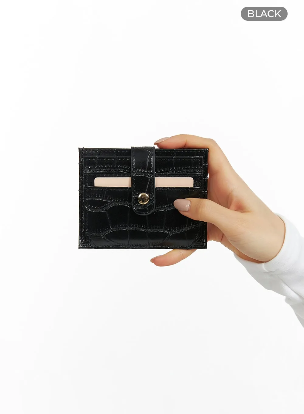 Faux Leather Card Holder IF421