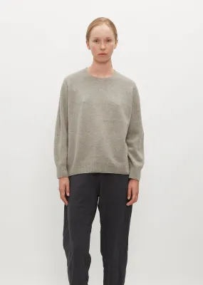 Fine Wool Crew Neck Pullover — Top Grey