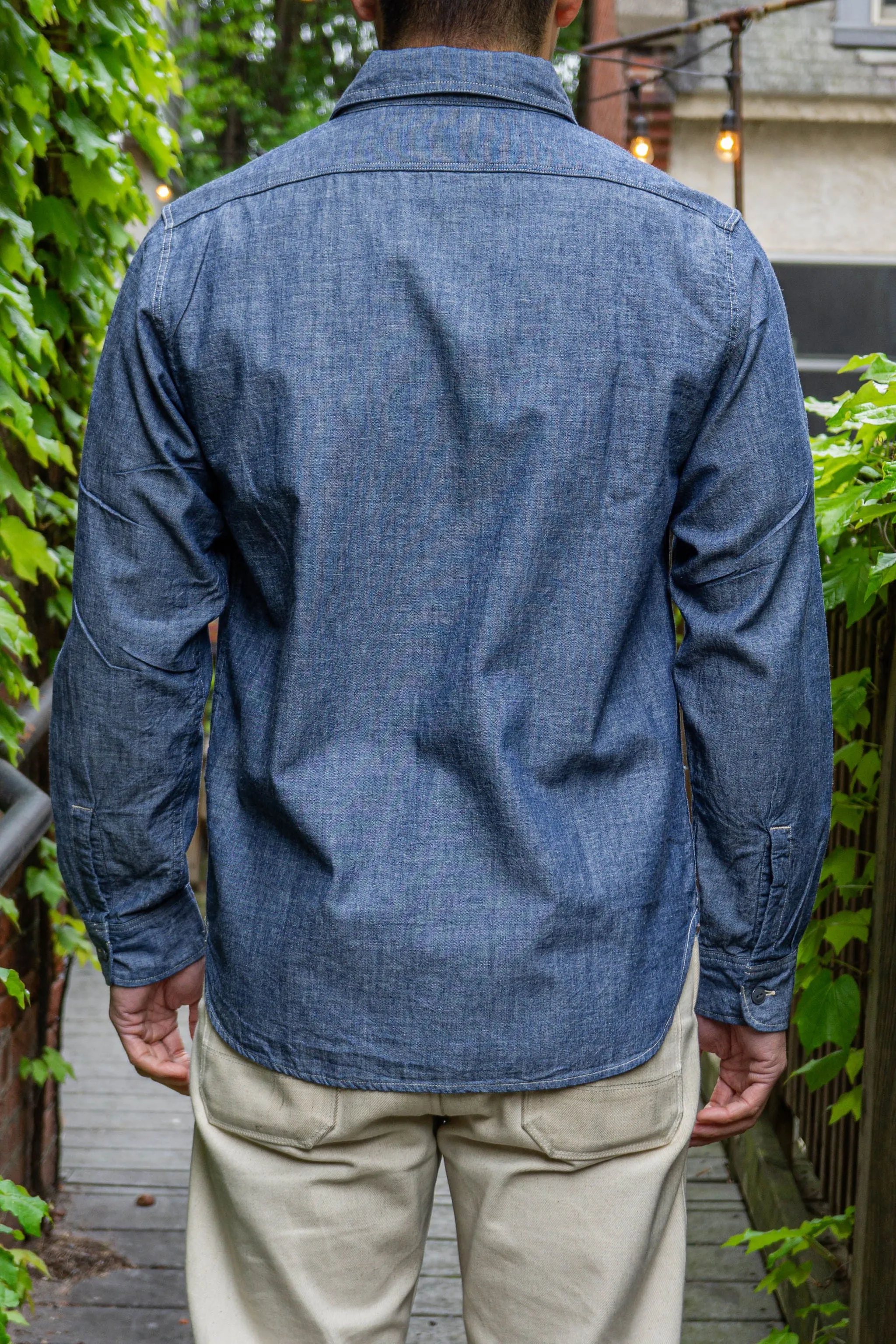 Fullcount 4810 Chambray Shirt - Indigo Blue