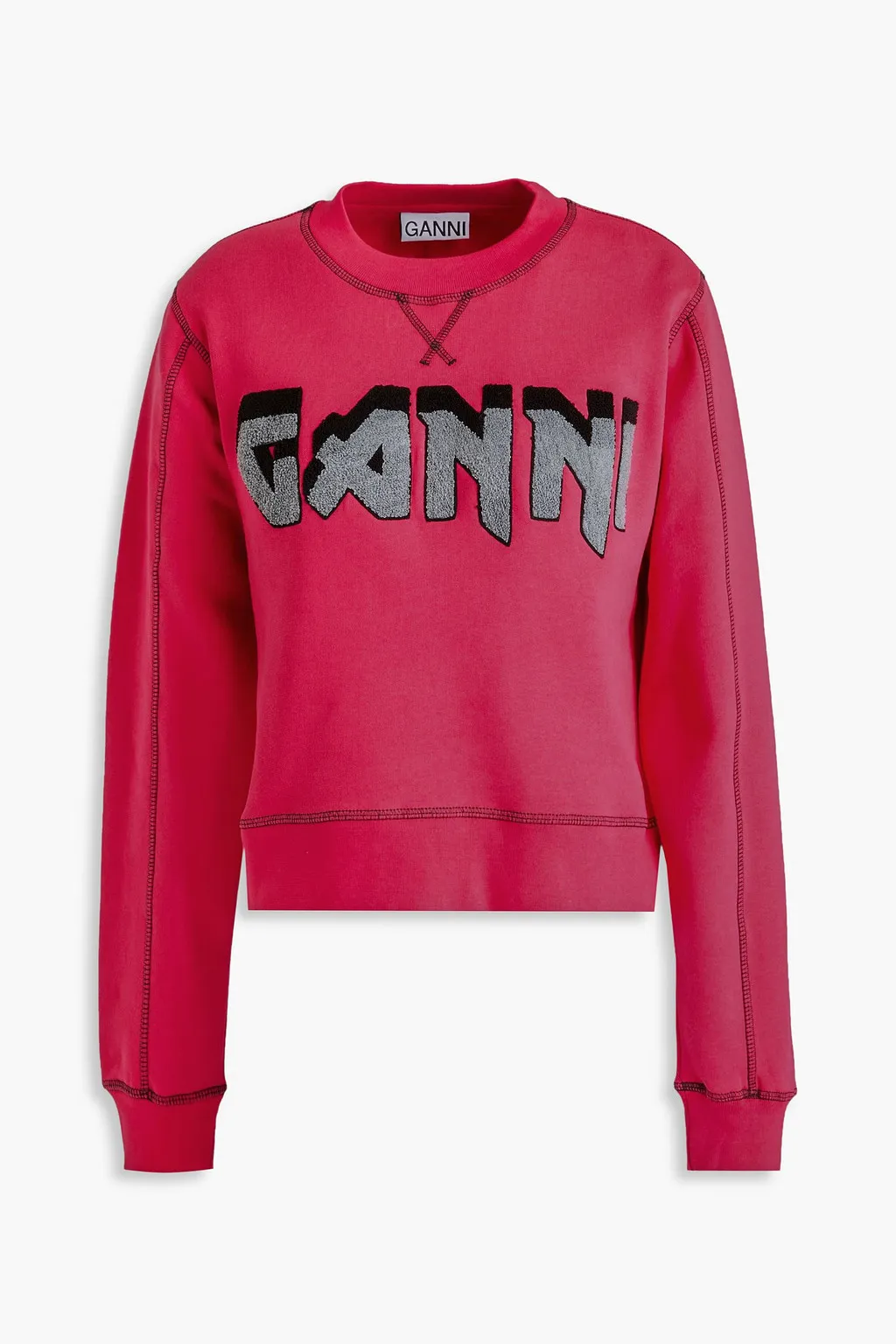 Ganni  |Sweat Long Sleeves Cotton Logo Hoodies & Sweatshirts