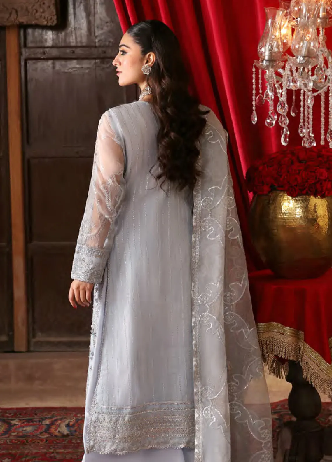 Ghazal By Emaan Adeel Luxury Embroidered Formal Chiffon 3 Piece Unstitched Suit - EA24G GH10