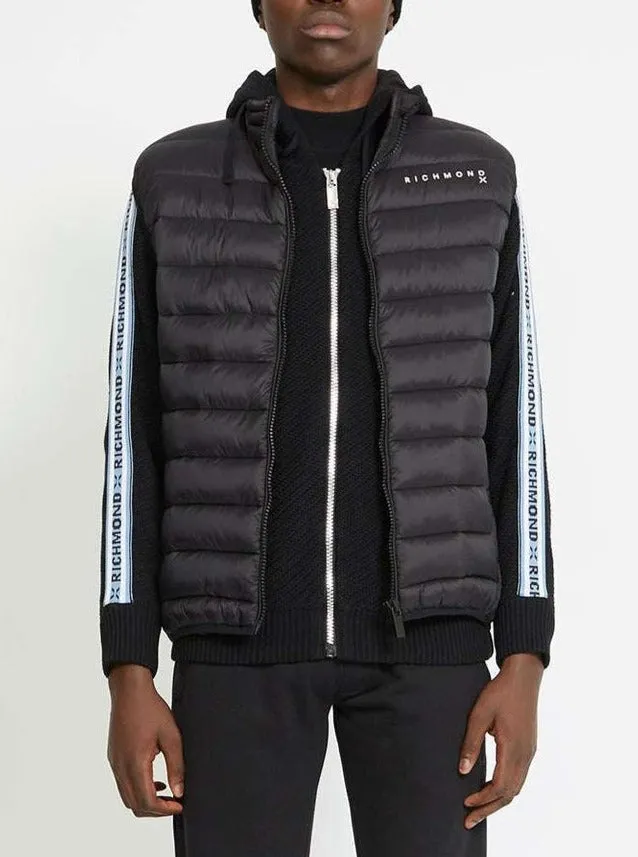 Gilet RICHMOND smanicato con logo nero